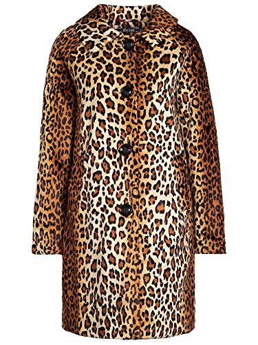 King Louie Betty - Abrigo para Mujer, diseño de Leopardo Negro 44