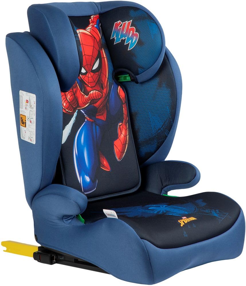 Silla de coche con accesorio ISOFIX para la seguridad de las niñas con una altura de 100 a 150 cm (Spiderman)