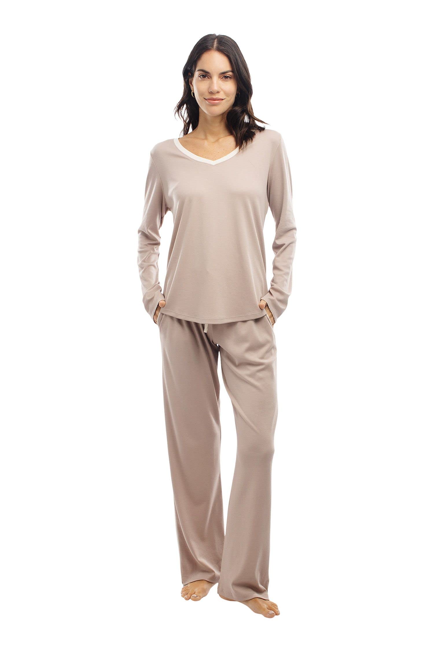 jijamas Incredibly Soft Pima Cotton Women's Pajamas Set