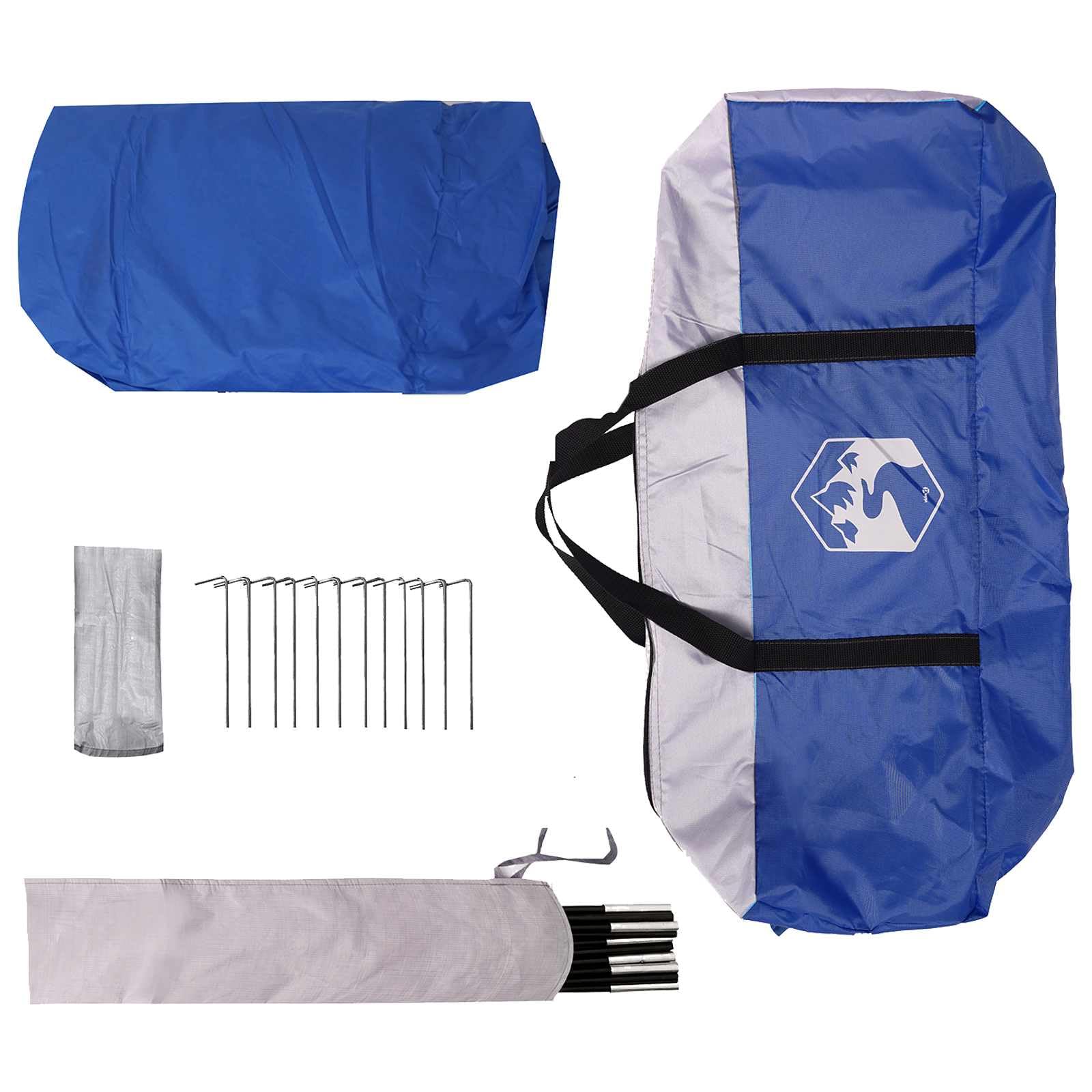 ACAGALA Pool-Dome - Tenda pieghevole per piscine rotonde, impermeabile e resistente ai raggi UV, montaggio rapido con accessori, 592 x 590 x 275 cm, blu