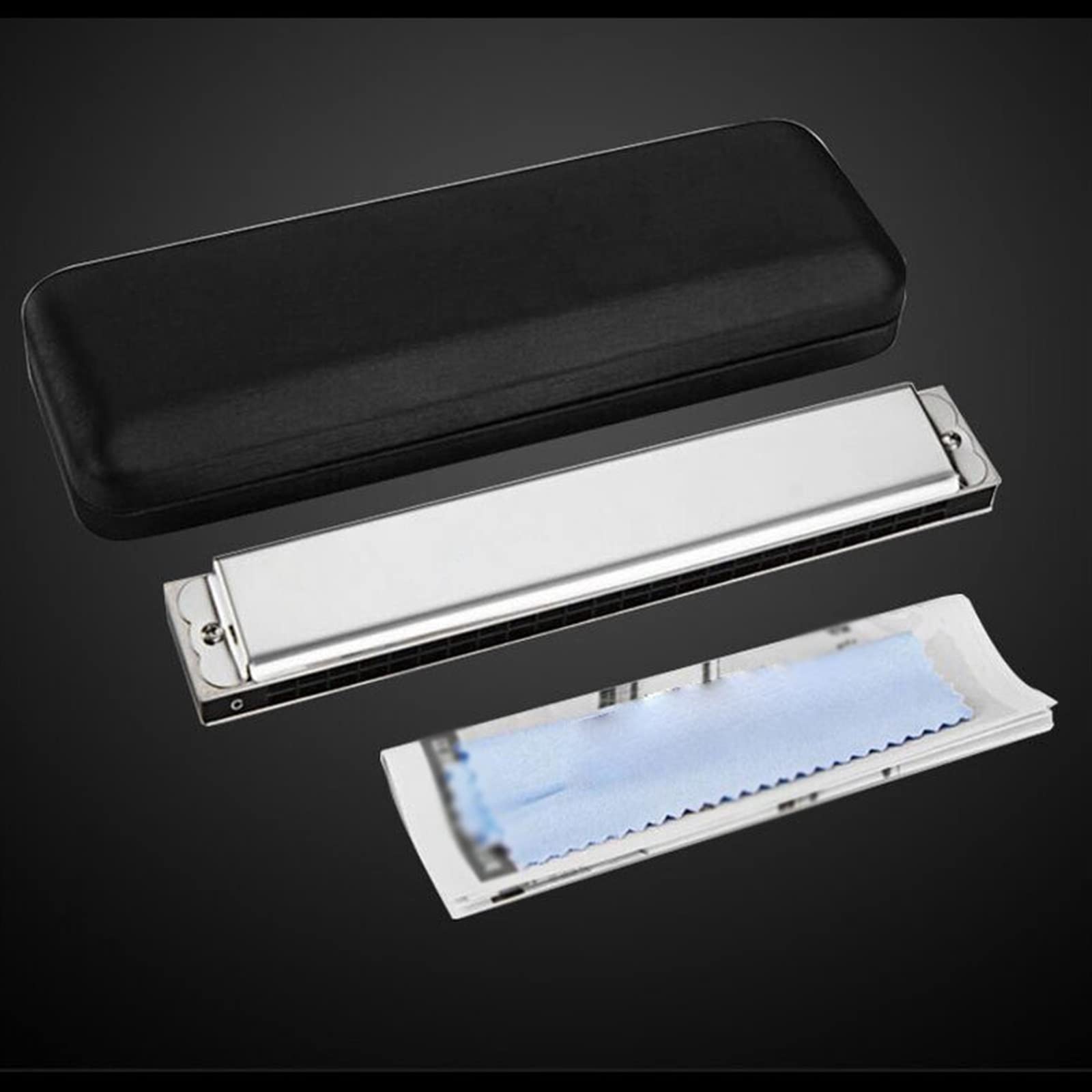 Harmonijka 24-dołkowa Profesjonalny Klucz Tremolo Polifonicznej Harmonijki Ustnej CG Harmonijka Dla Początkujących (Color : G key)