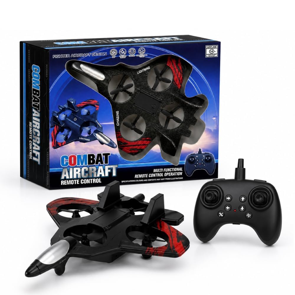 RC Plane for Beginners, 360° Flip Hovering Stunt Fighter Jet Toy for Kids | Remote Control Plane with Lights, Combat Aircraft, Birthday & Return Gift-image-43