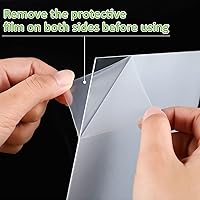 Vista 3 de Queekay Paquete de 20 Láminas de Acrílico Transparente de 4" x 6" Paneles de Plástico Fundido Transparente con Papel Protector para Proyectos