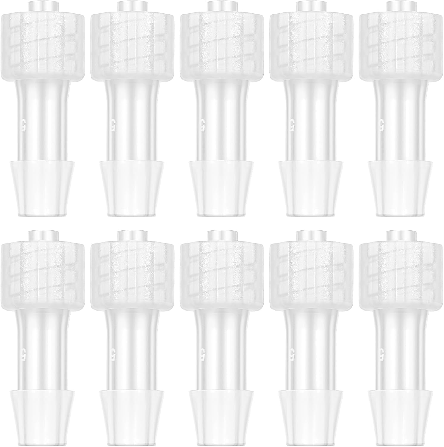 10PCS Male Luer Lock 1/4" PP Luer Lock Connector Hose Barb Fitting Kit for Laboratory Analytical Instruments Aquarium Equipment