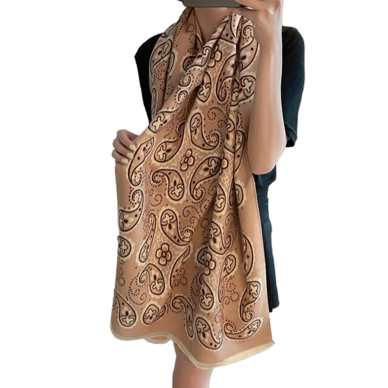 URYYRIT Sciarpa Cashmere Cashmere Scarf Ladies Stampare Scepi Coperta Invernale Spessa E Avvolgere Pashmina 180 * 65 Cm Donne