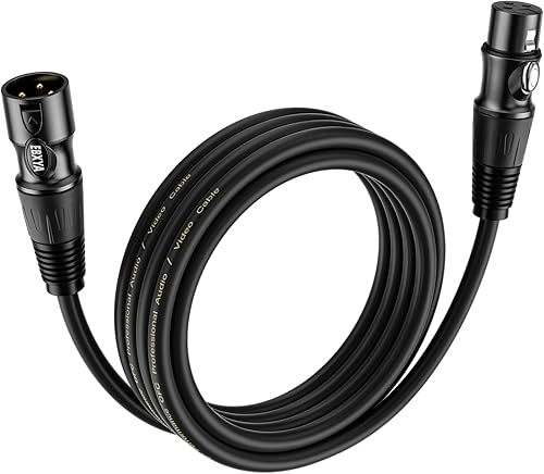 Miniatura 25 de EBXYA XLR Cables 1.5 pies 6 Pack – XLR macho a hembra 3 pines cable de micrófono equilibrado