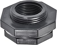 Vista 9 de Paquete de 2 accesorios de mamparo de PVC – Conector de tanque de agua de doble rosca, con junta de silicona, para acuarios