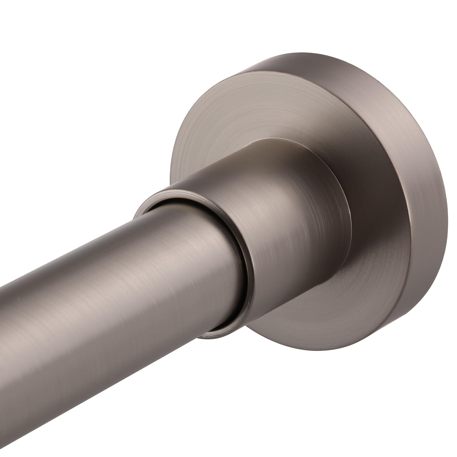 BRIOFOX Shower Curtain Rod Adjustable 32-47 Inch, Spring Tension Shower Rod No Drilling Non Slip, Nickel