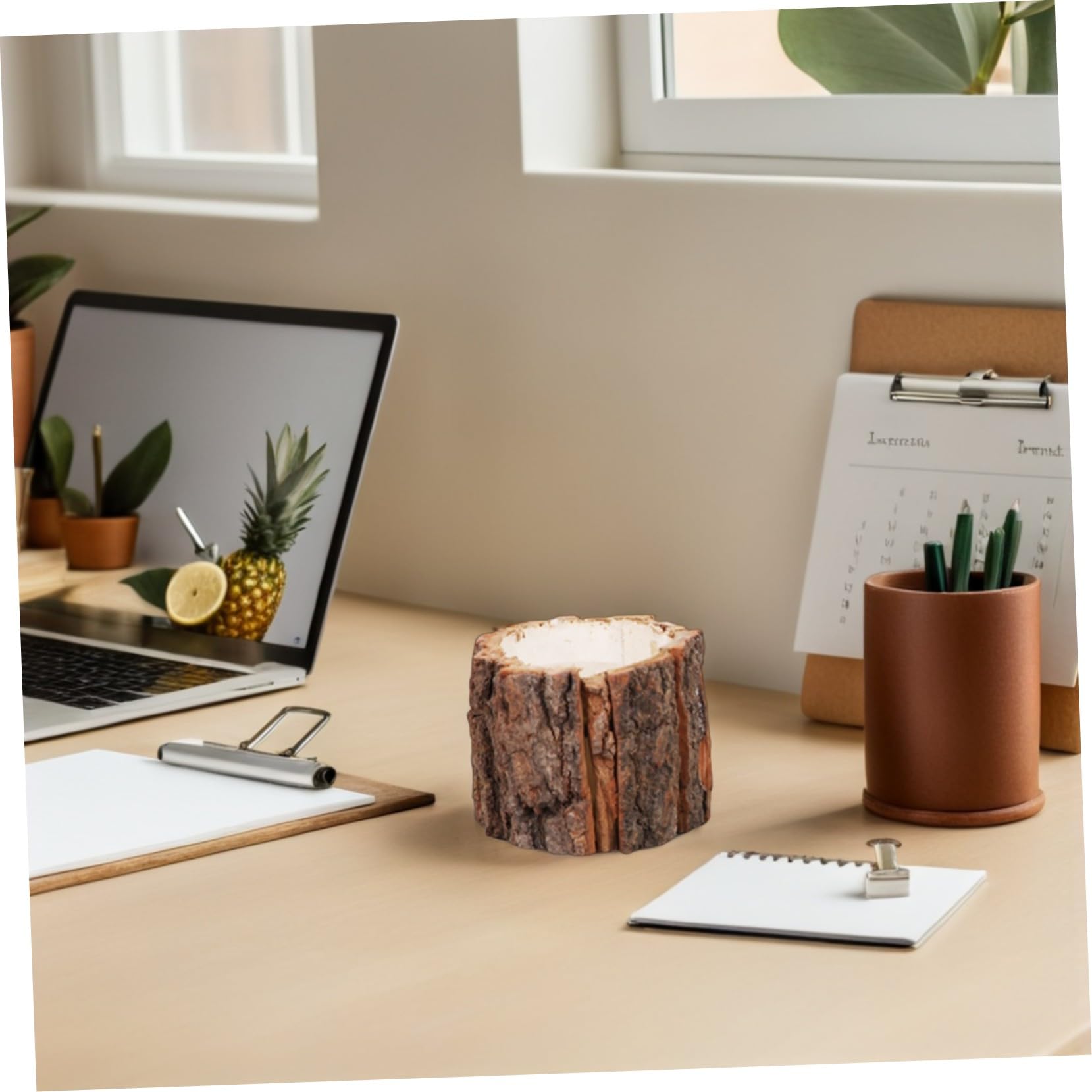 TEHAUX Lot De 5 Porte-Crayons De Table En Bois Pour Bureau