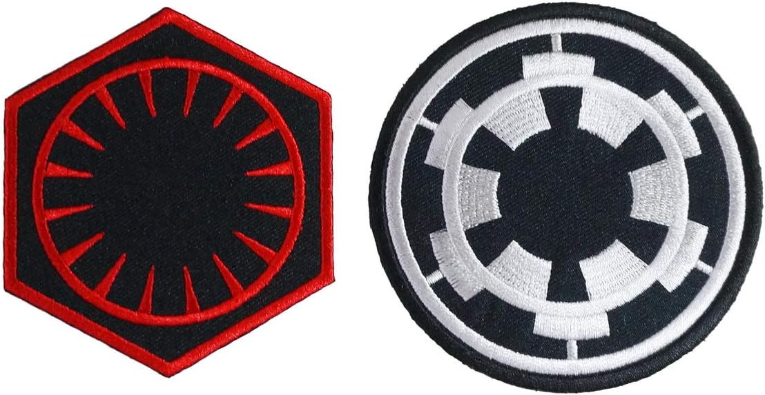 First Order Imperial Galactic Empire Embroidered Iron On Patch Dark Side Sith Star Galaxy Rebel Alliance Symbol Sign