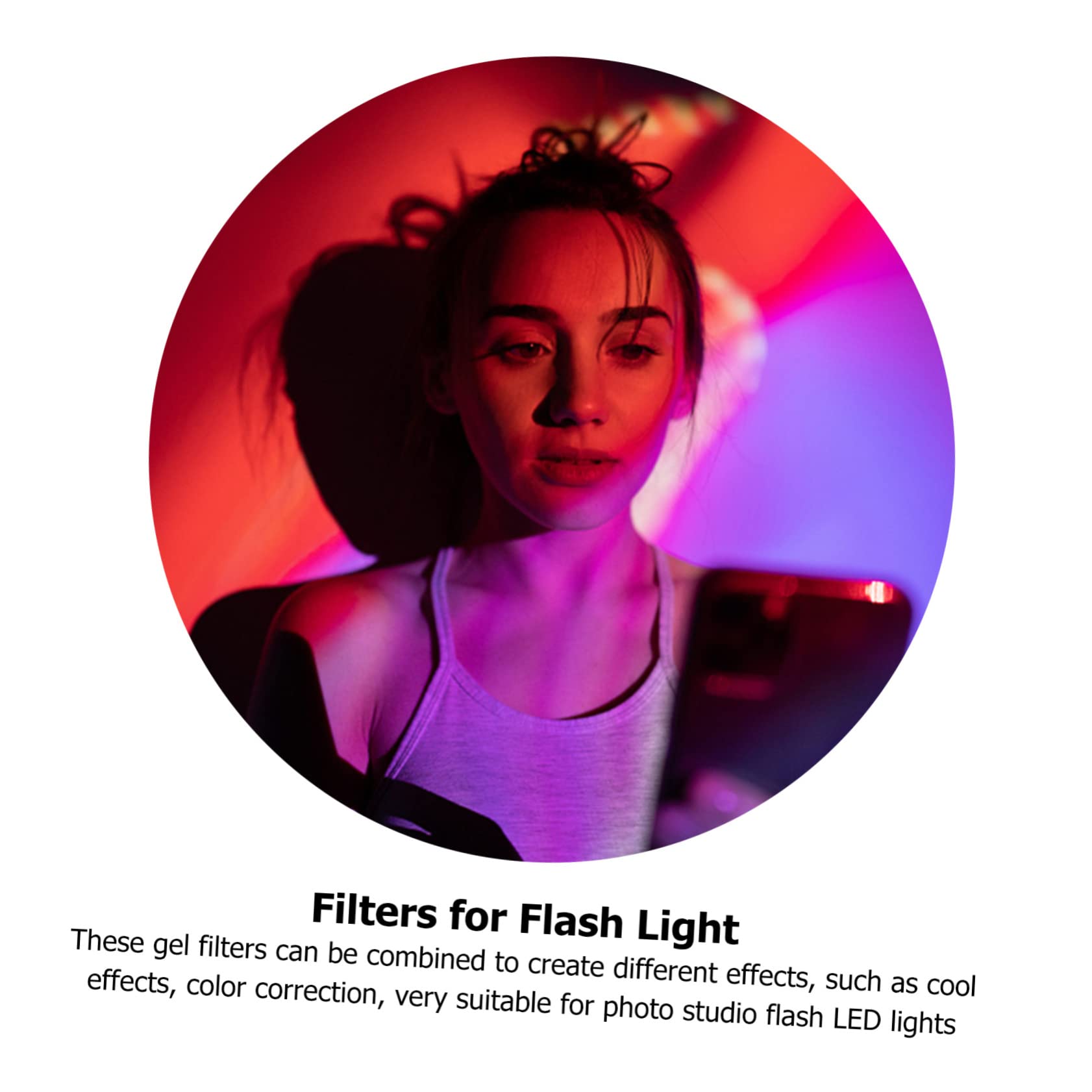 Angoily Die Sonne geht Niemals Lampenfolie unter LED-Blaulicht-Korrekturfilm Farbfilterfolie pet Film high Performance überlagert transparente Folie Flash-Haustierfilter das Haustier