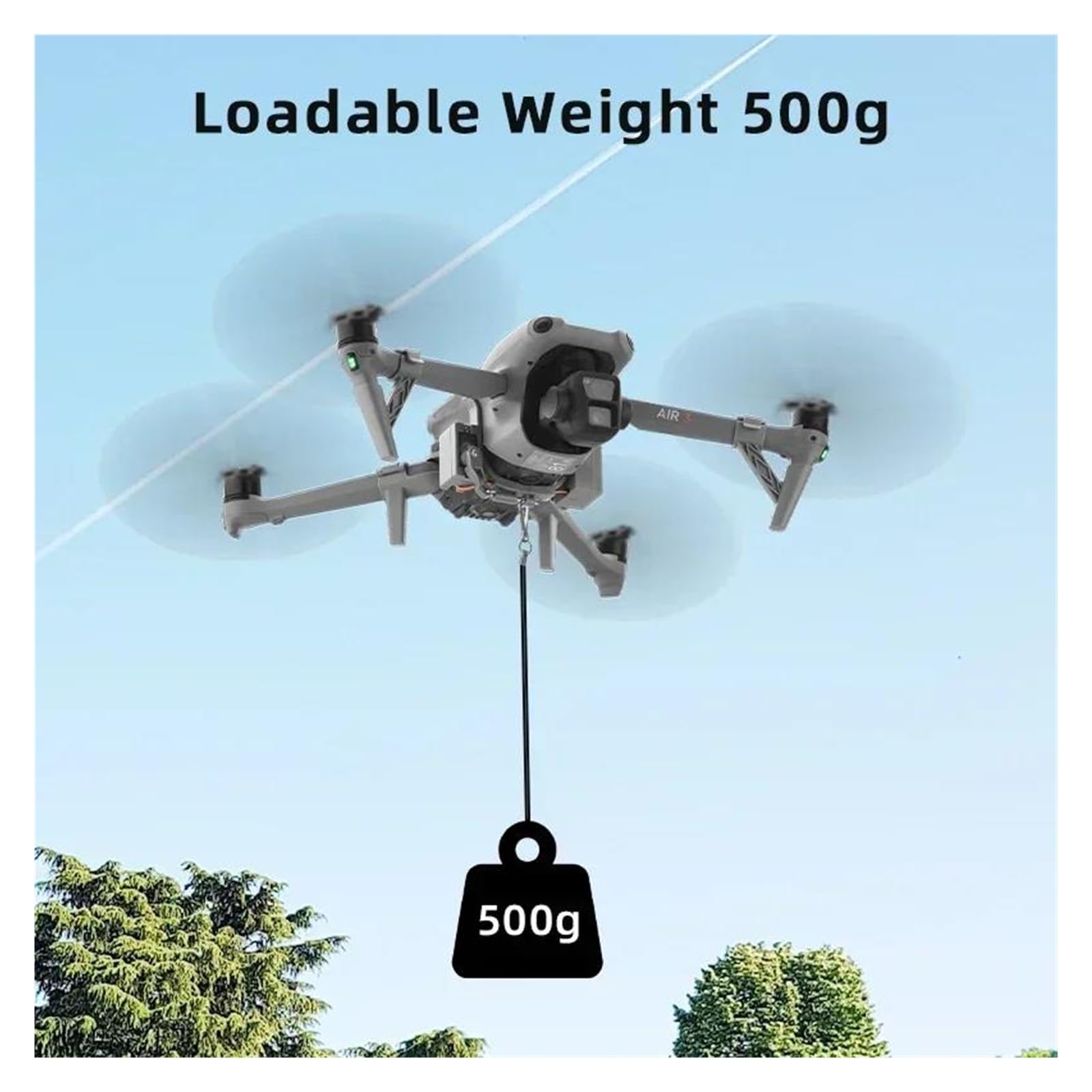 Sistema Airdrop per drone Airdrop con controllo a LED, per DJ&I Air 3S/Air 3 Drone Thrower Esca da pesca/anello nuziale regalo consegna/accessorio per salvataggio di vita