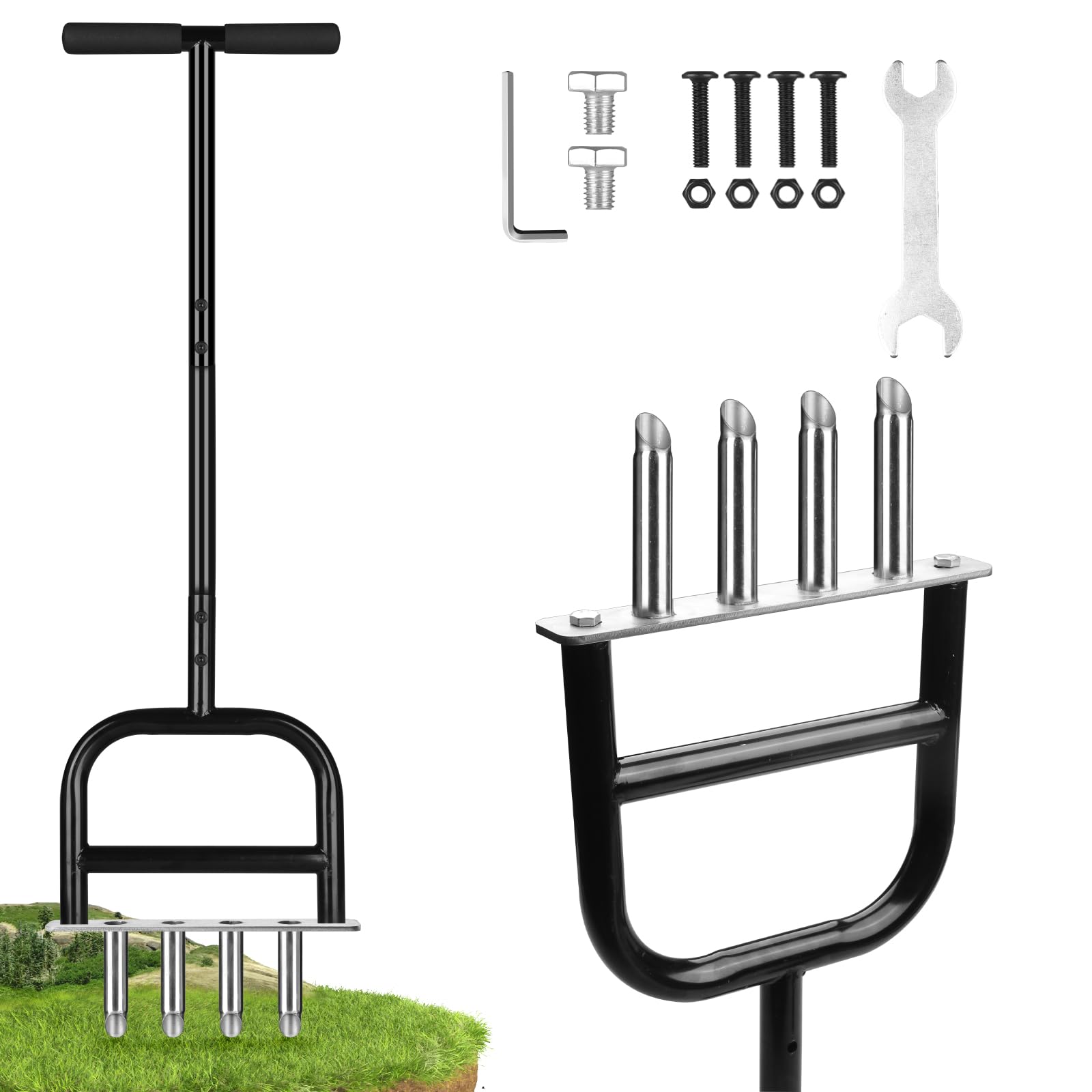 Snapklik.com : Qdreclod Lawn Core Aerator Tool Manual Plug Aerator ...
