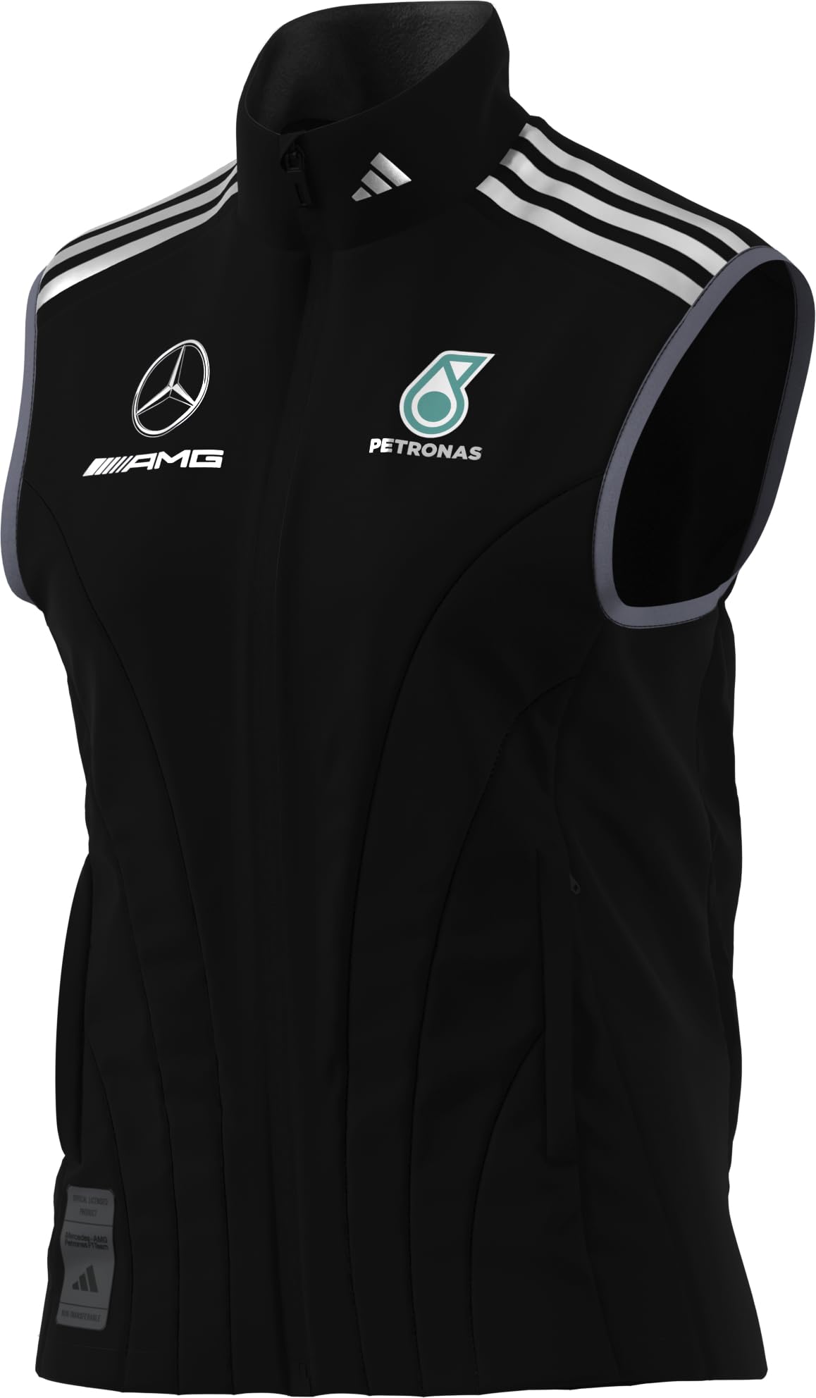 adidas Damen MERCEDES AMG PETRONAS FORMULA ONE TEAM MECHANICS VEST black REFLECTIVE SILVER S