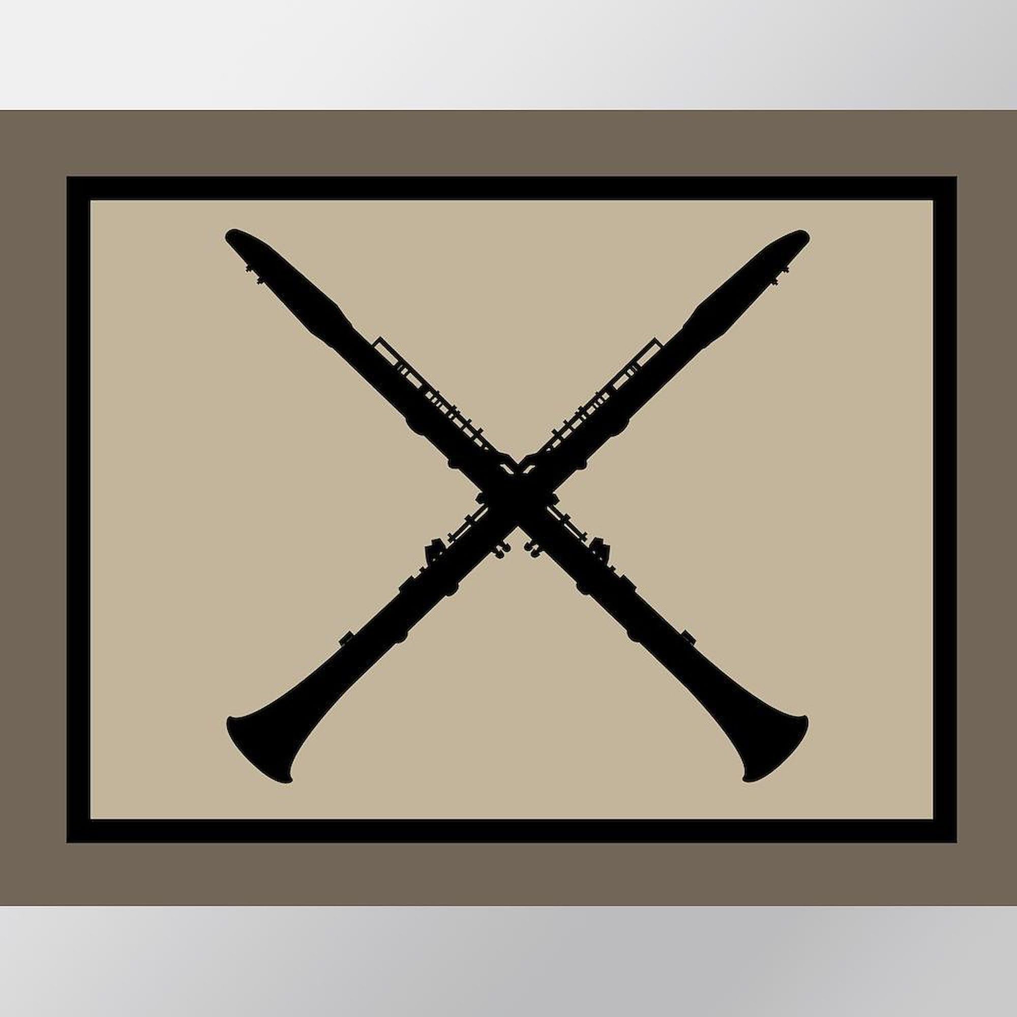 CafePress Clarinet Music Instrument Band Medium Die Cut Stic Medium Die Cut Sticker, 5.75