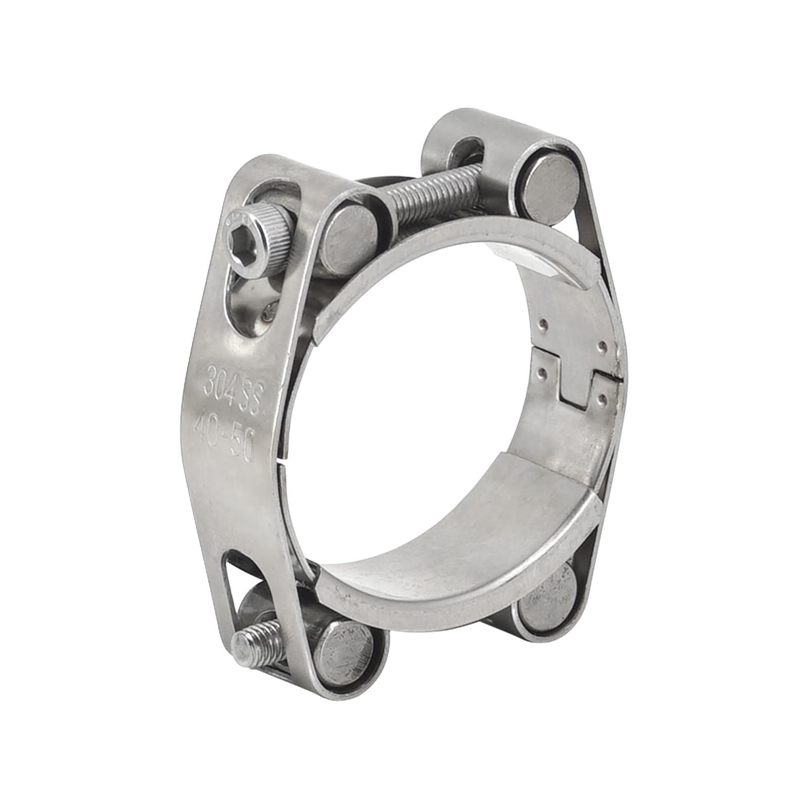 120-130mm T-Bolt Hose Clamp 304 Stainless Steel Pipe Clamp Heavy Duty Tube Clamps Band Width 24mm (1Pieces)