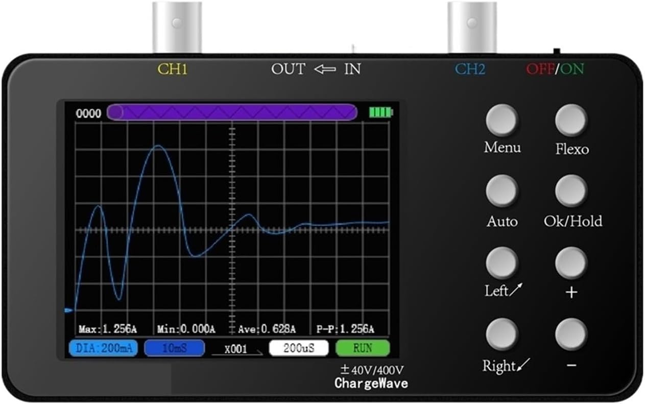 2_10M 2 Channel Oscilloscope w/One High Voltage Probe Cable 50M Sampling Rate 10MH Bandwidth(Option C)