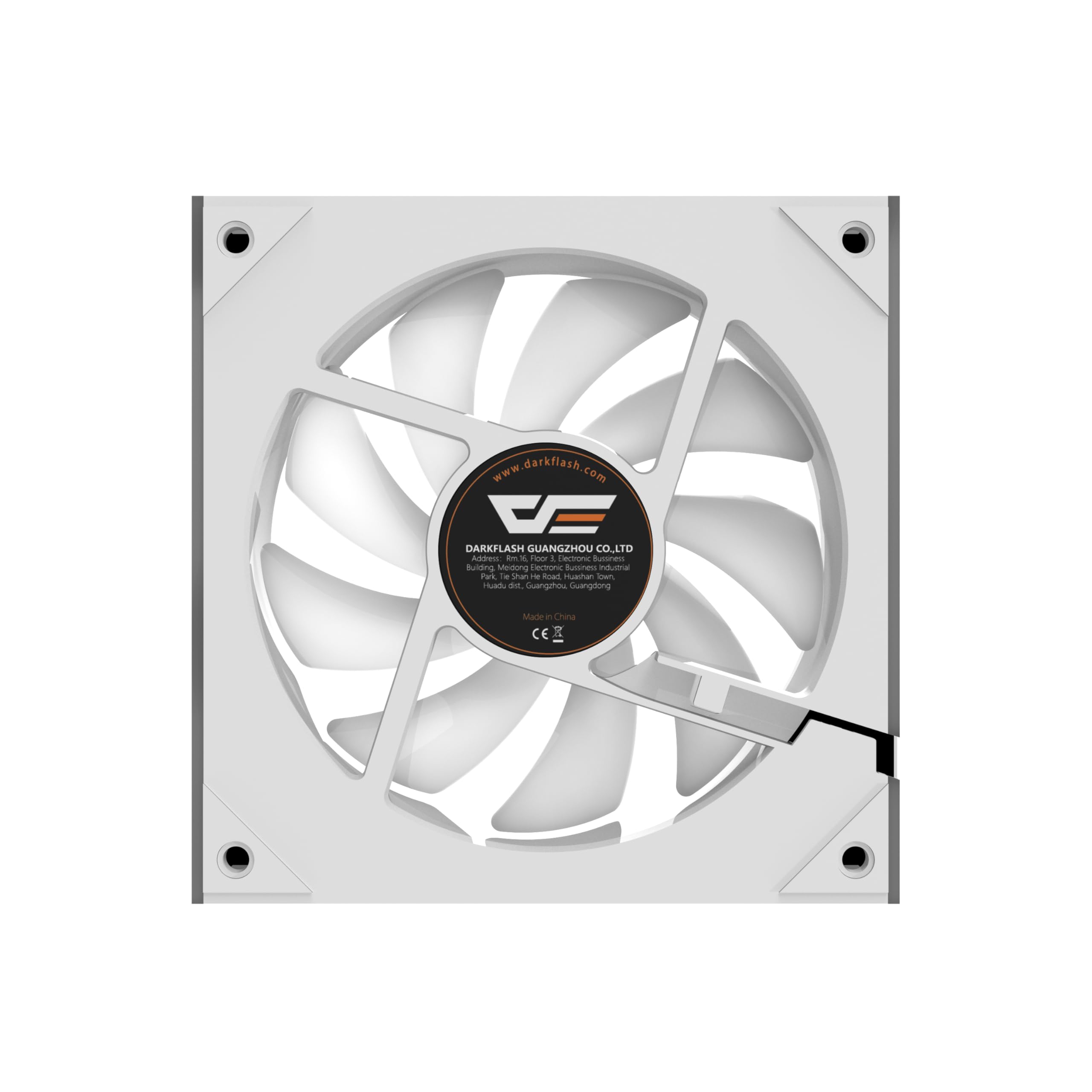 darkFlash Confezione da 3 ventole per case PC da 120 mm, PWM ARGB Sync, ventole di raffreddamento indirizzabili RGB per case del computer e flusso d'aria elevato (DM8, bianco)
