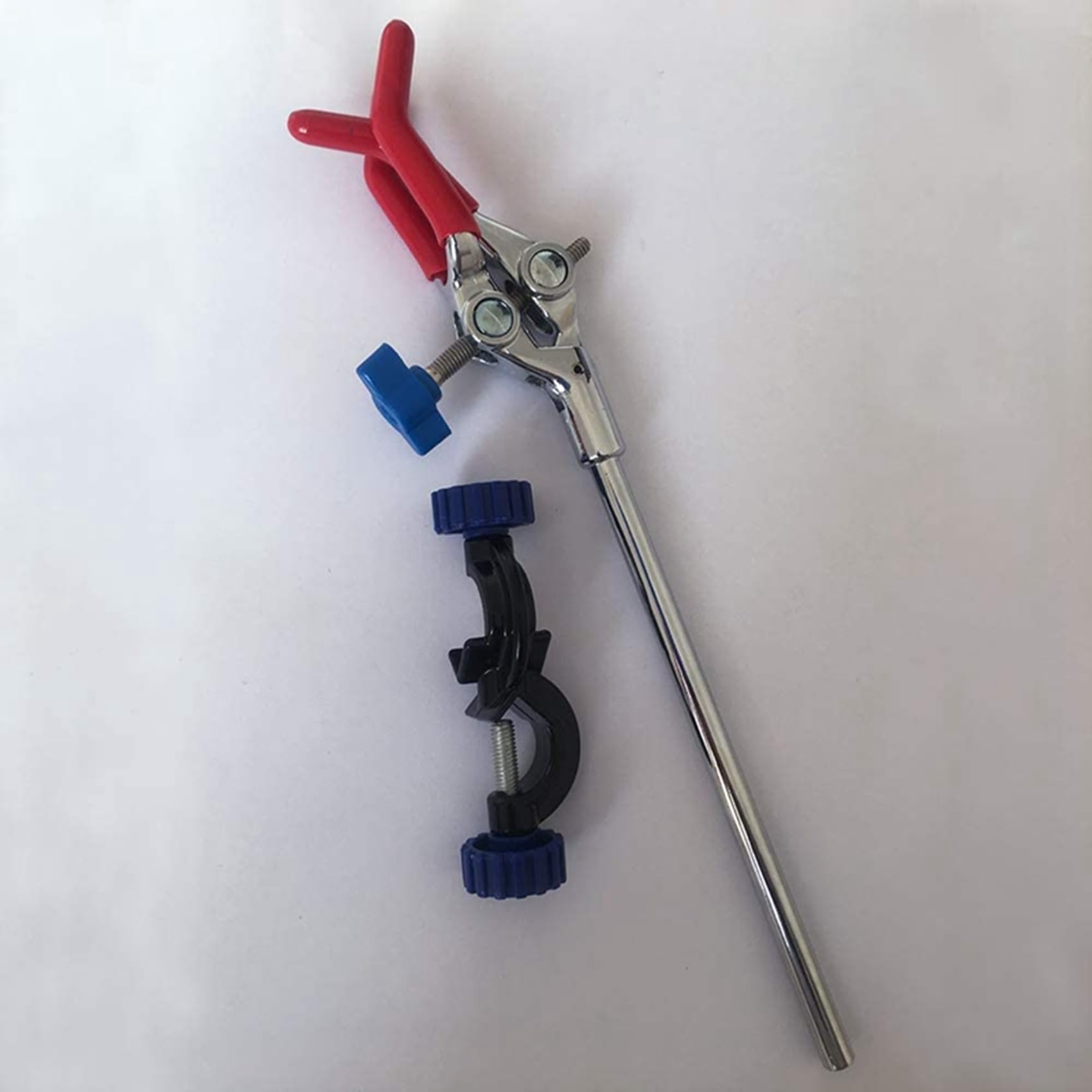 10X Lab Clamp 3 Prong Finger Regulacja SzczęKi z Naukowym PrzedłUżEniem Regulowany Czarny Klips do Statywu Laboratoryjnego