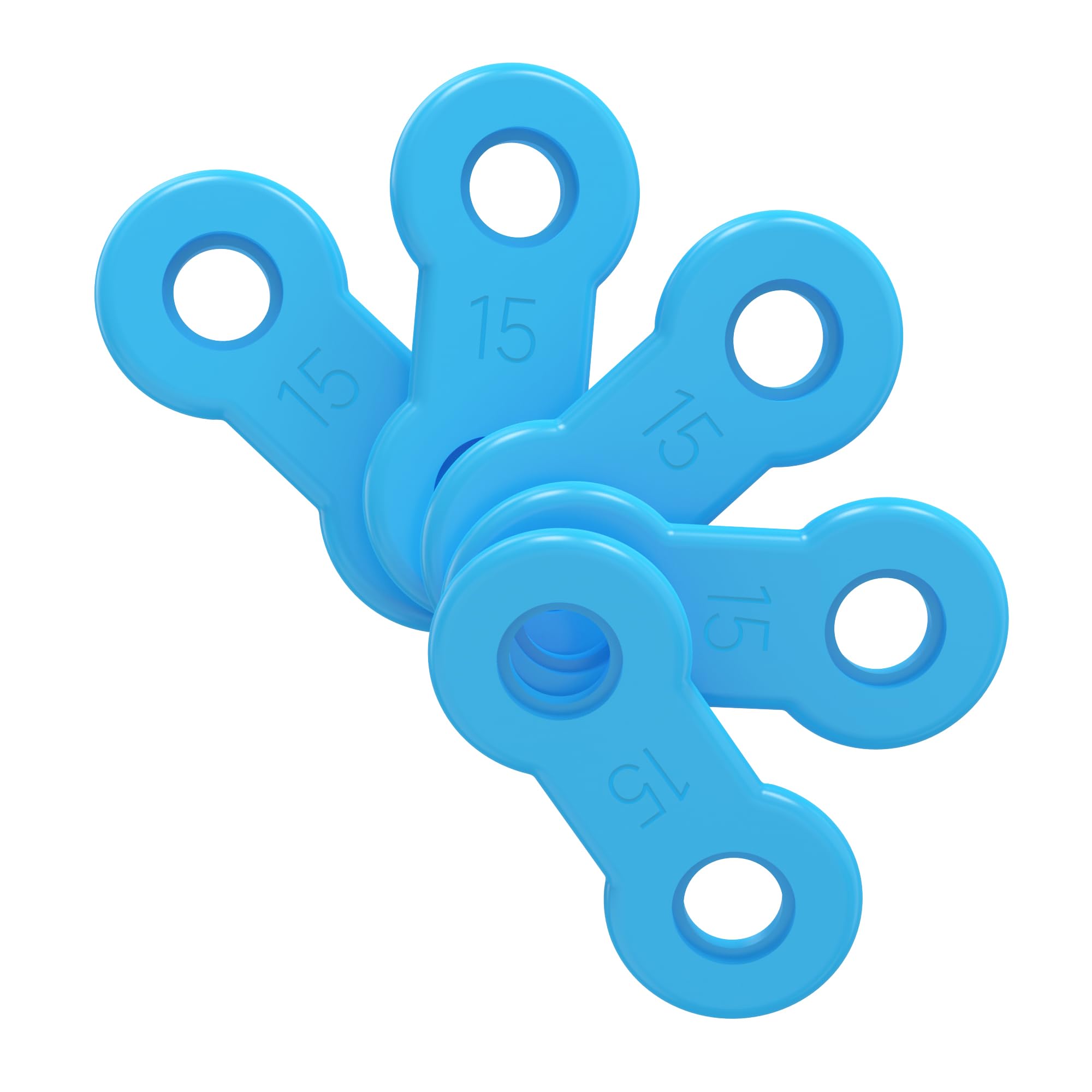 20PCS Replacement Elastic Straps for Meyson EMA Application (Blue, 15 mm)