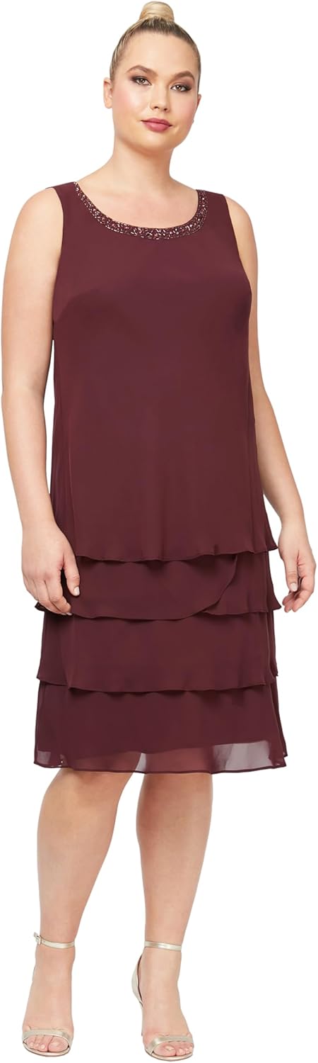 S.L. Fashions Women's Mother of The Bride Tiered Jacket
