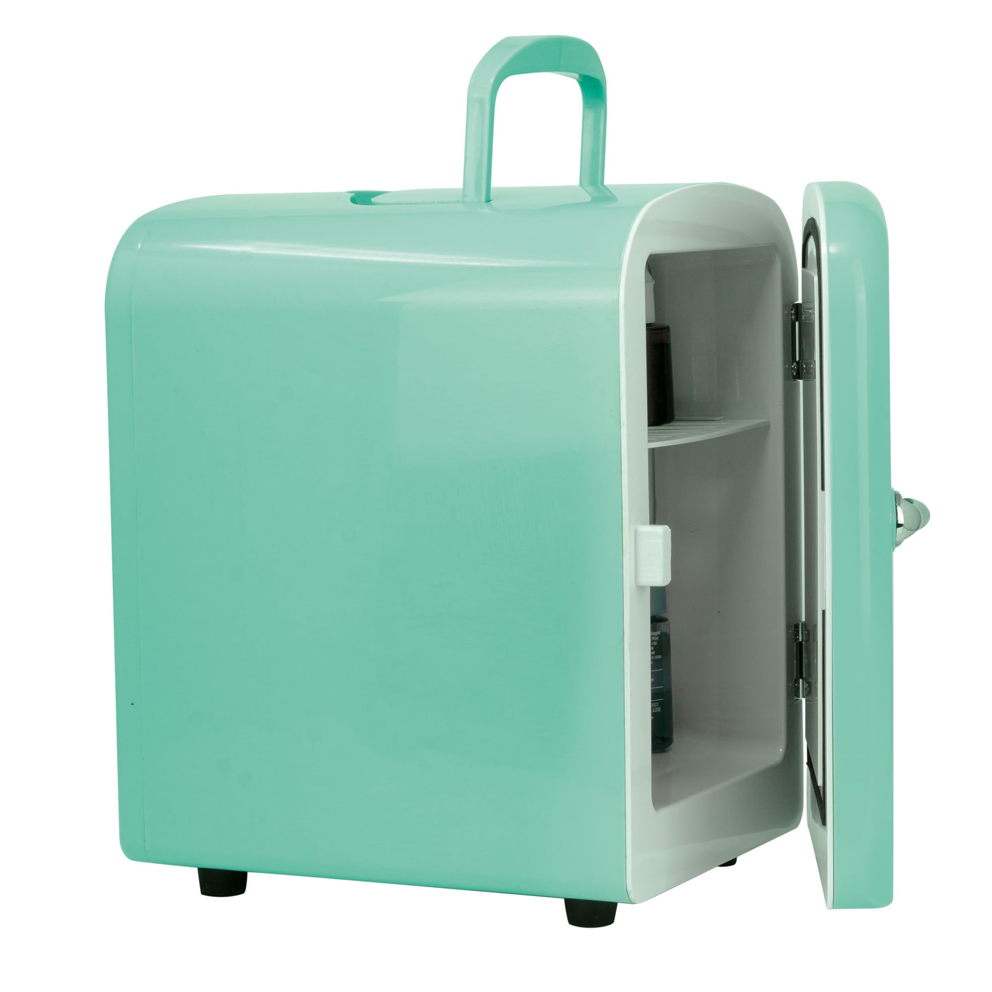Jocca - Porta frigo | Mini frigorifero cosmetico piccolo | per auto e casa | Maniglia per il trasporto | 4 litri | 1 ripiano | 4 lattine