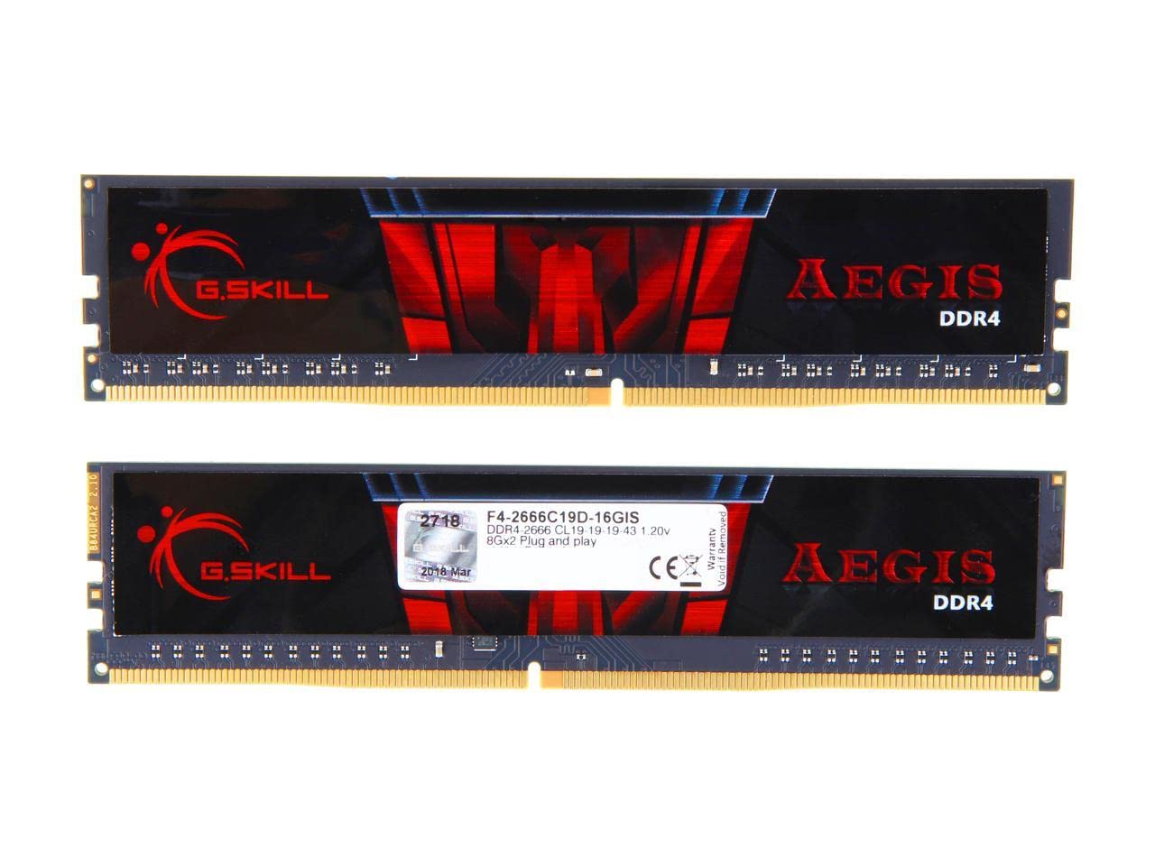 Amazon.co.jp: G.SKILL 16GB (2 x 8GB) Aegis DDR4 PC4-21300 2666MHz