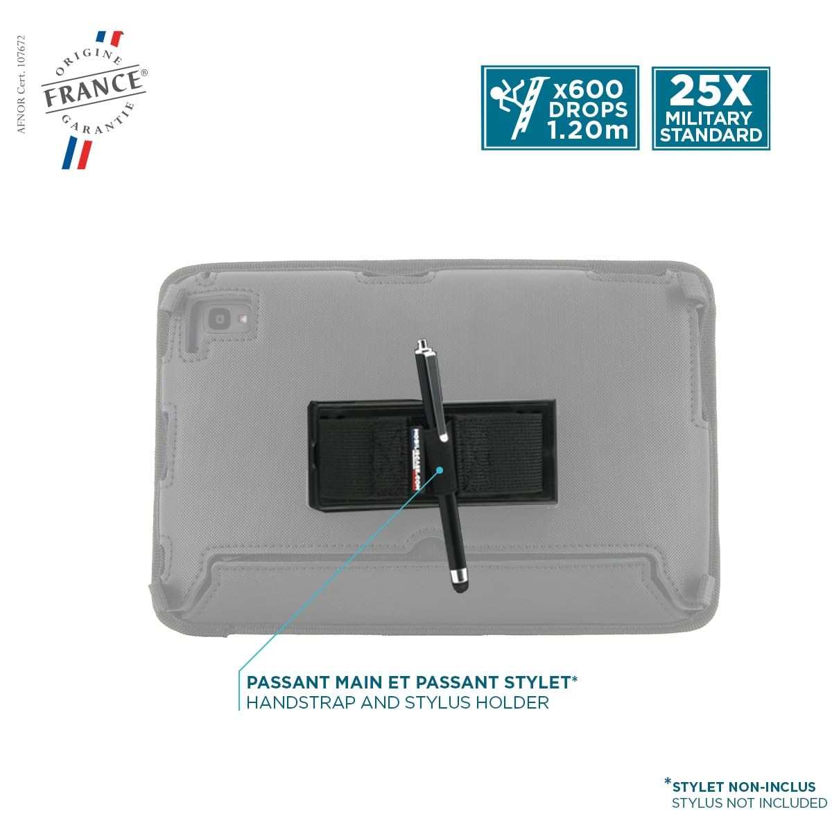 Mobilis Custodia Protettiva Rinforzata per Tablet Zebra ET40 - ET45 8" Nero
