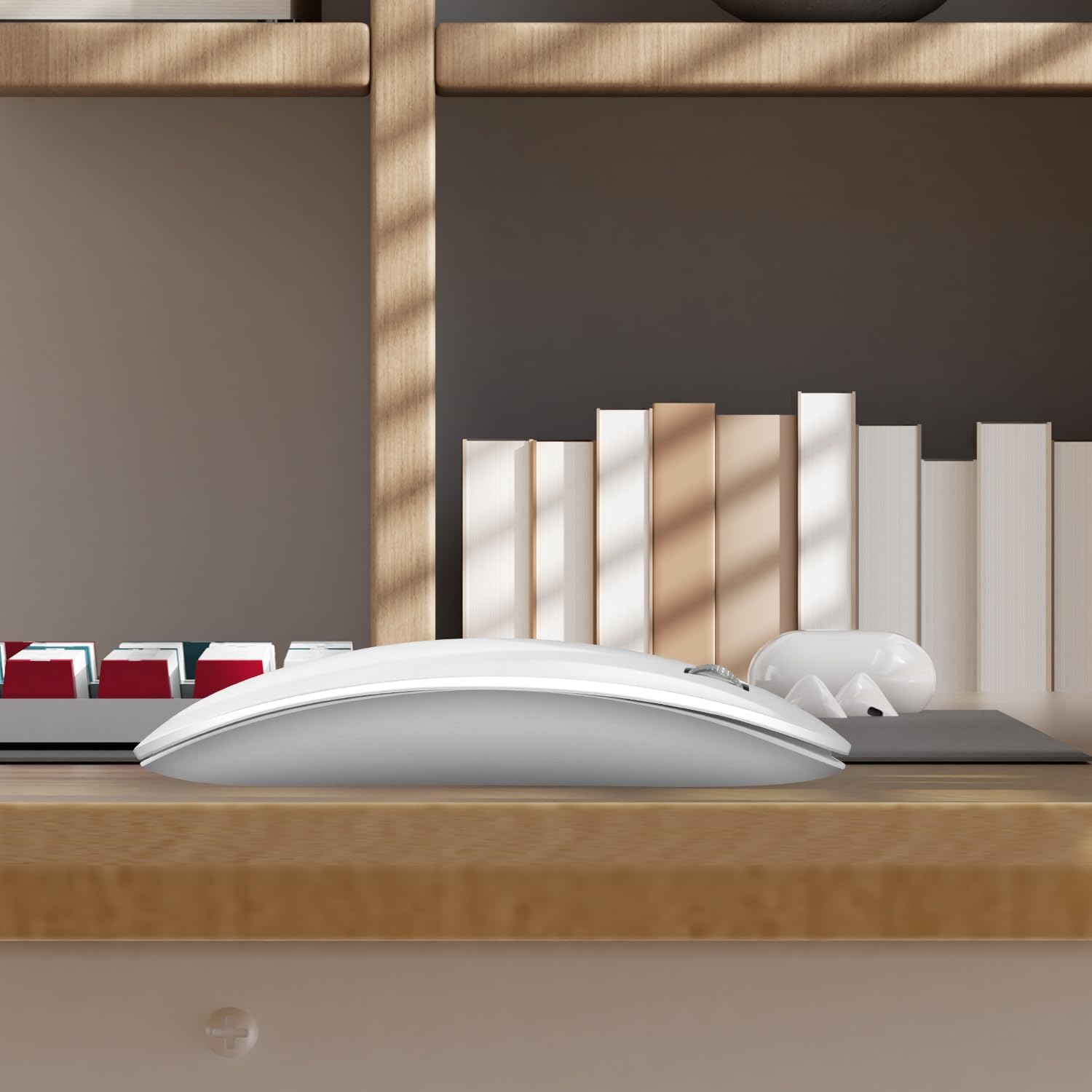 DC Wireless Mouse, 5 in 1 Bluetooth USB C Rechargeable Mouse for Laptops Disktops Tablets Compatible with Apple MacBook Pro/Air iPad iMac Sureface Chromebook Computer (White) - Image 6