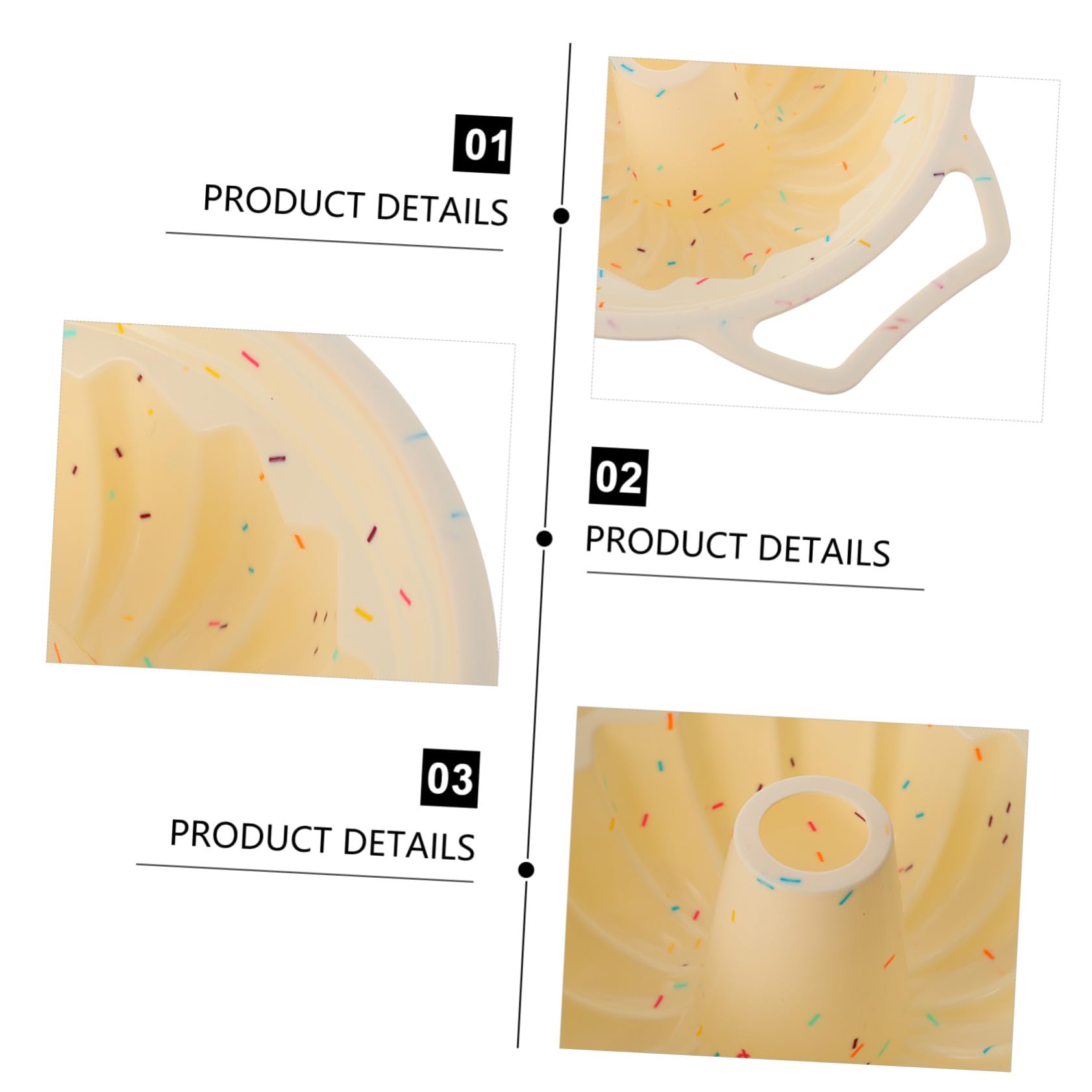 Zerodeko Stampo Rotondo Facile da Pulire in Silicone Struttura a Spirale con Cornice Rinforzata per Dolci Fatti in Casa e Professionali