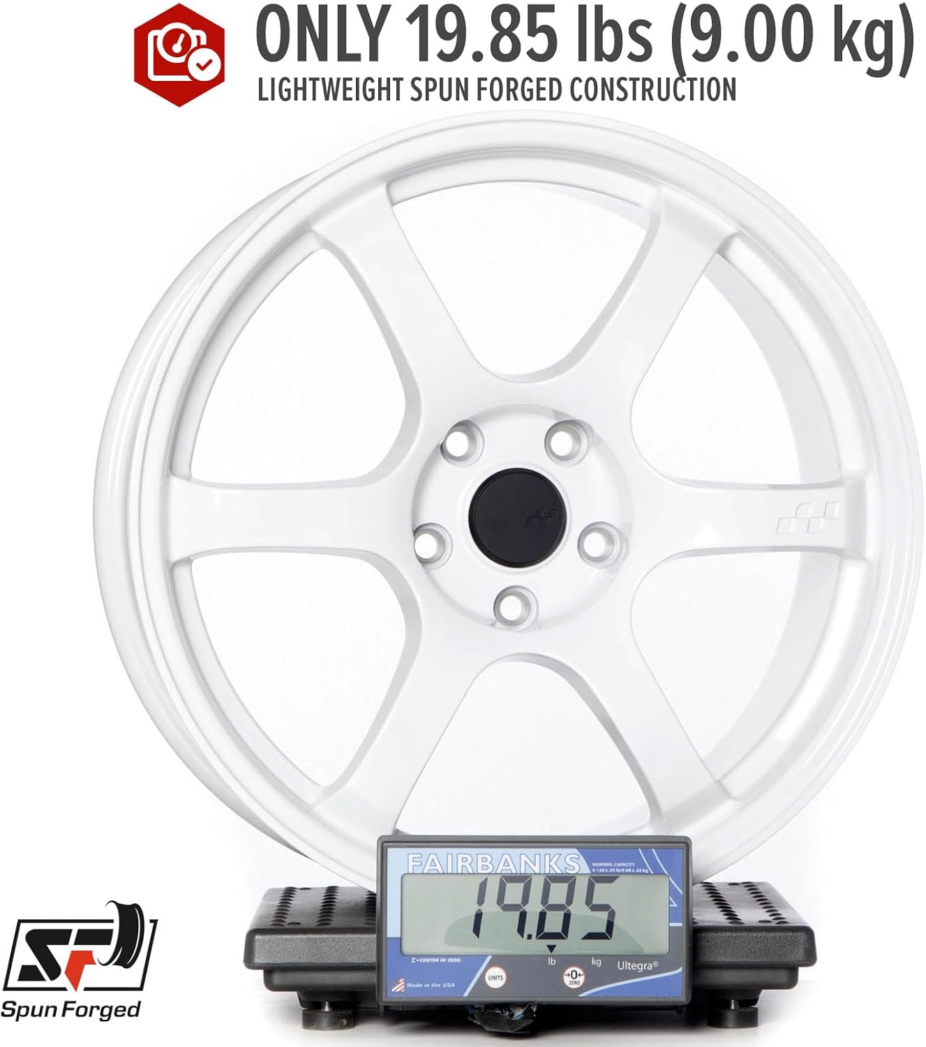 Circuit Performance CSF1 18x8.5 Gloss White 5x114.3 [+35mm] 57DR Style Compatible with Honda Accord Civic Toyota Camry etc