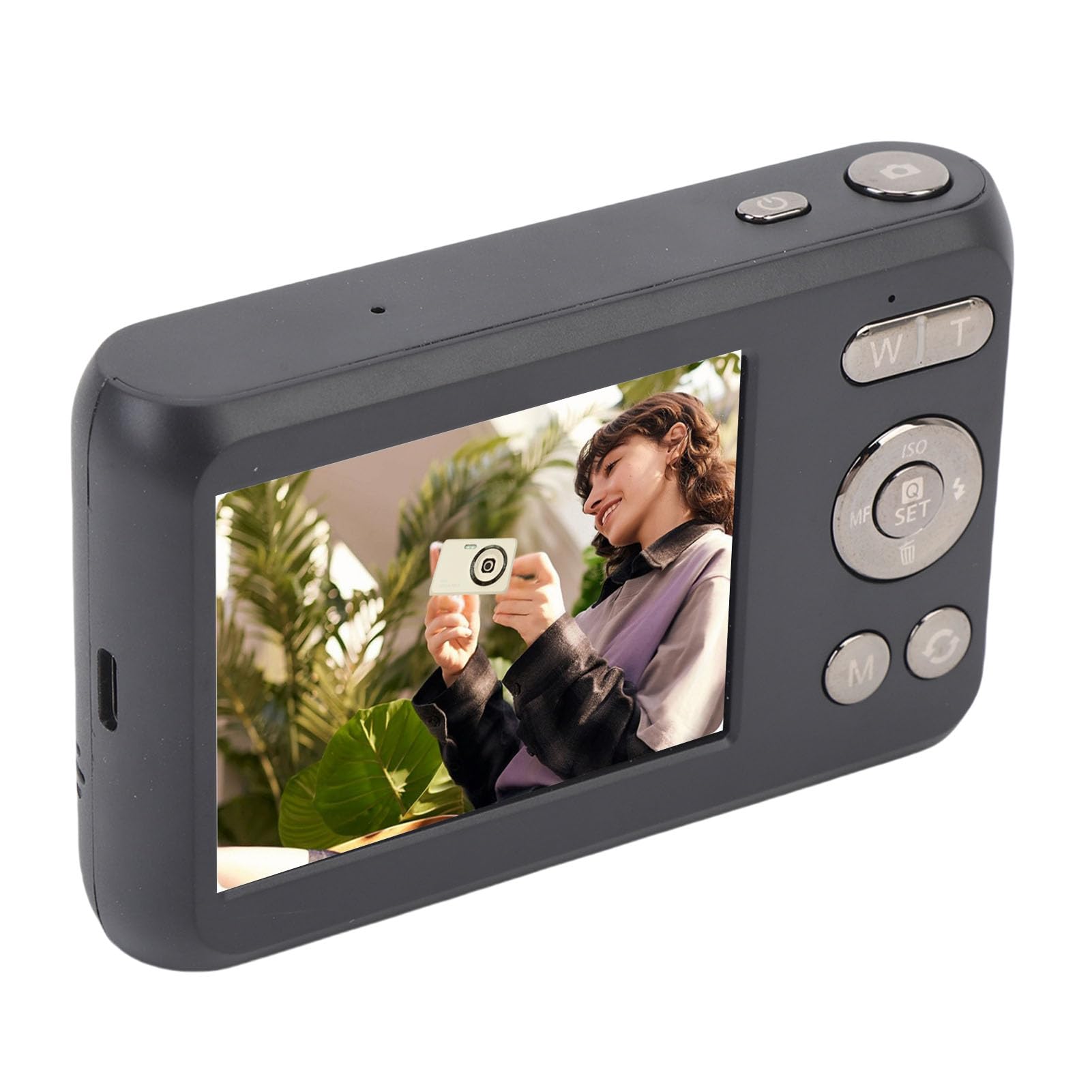 4k 64mp digital camera, auto focus vlogging camera with 2.7 inch screen 16x digital zoom for travel photography (black)