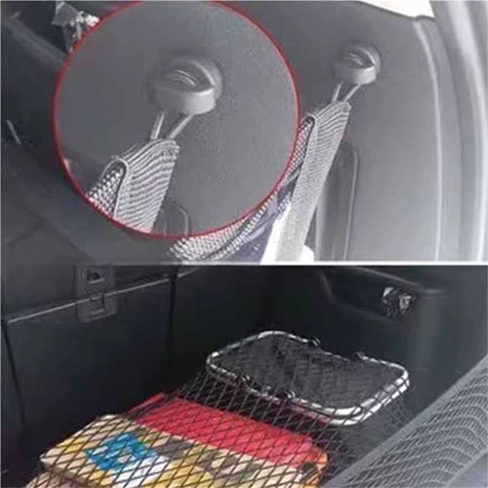 Rete Elastica per Bagagliaio Posteriore Auto Organizer per A Doppio Strato per Model Y Rete Portaoggetti Tasca Organizer