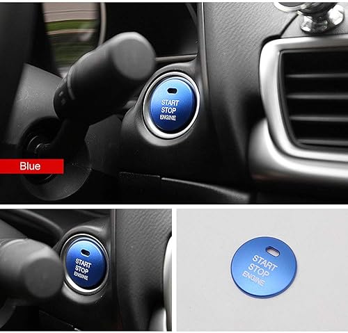 Miniatura 3 de Tapa del botón de arranque y parada del motor de automóvil para Mazda 2 3 6 CX-3 CX-4 CX-5 CX-9 MX-5 Interruptor de arranque de encendido botón