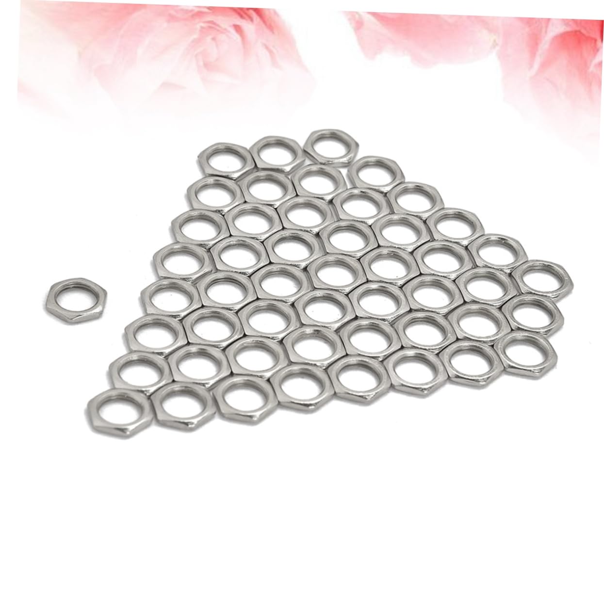 SUPVOX Guitar Bass Socket Jack Nuts 50 Pcs Nuts Zinc Alloy Fine Tooth Replacement Set