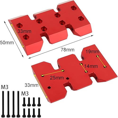 Miniatura 2 de ZXYRC Placa de deslizamiento de caja de engranajes de transmisión de metal inferior de aluminio para 110 RC Crawler LCG Axial SCX10 I II III Capra