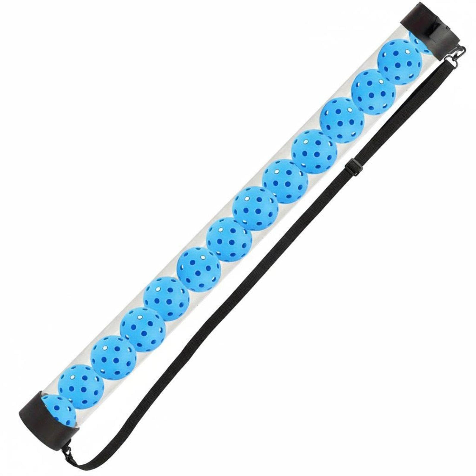 Pickleball Pickup Tube No Bending Down Pickleball Picker Upper Large Capacity Ball Collection Tube for Seniors, Outdoor Courts, Practice Practices Blue PVC Tube-image-21