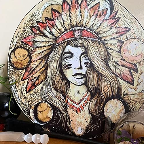 LIOONS Trendy Drum Spiritual Instrument Sound Healing Tool Shaman Drum Handmade Ethereal Drum para niños y niñas miniatura 3