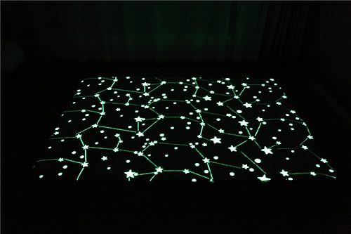 Miniatura 2 de Alfombra luminosa que brilla en la oscuridad para dormitorio, sala de estar, única, suave, lavable, moderna, alfombra de interior para dormitorio de