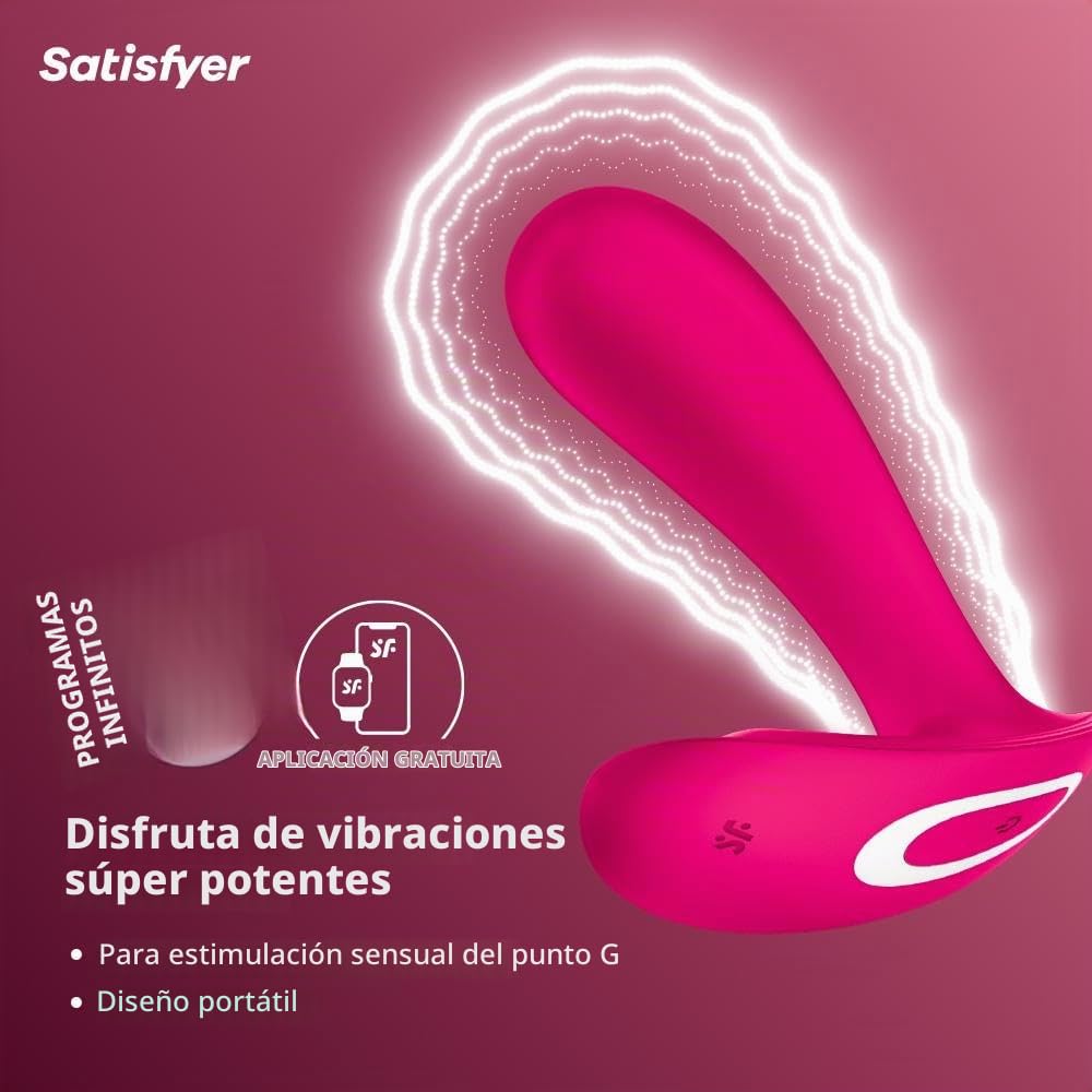 Satisfyer Top Secret Connect App Vibrador 11 cm | Juguetes sexuales portátil con Bluetooth | Estimulación del Clítoris | Accesorio erótico | Juguetes eroticos silencioso y potente | Rosa