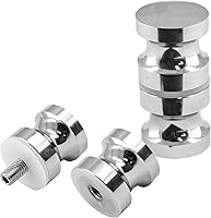 Vista 1 de Juego de 2 pomos de puerta de cristal de ducha de doble cara, aleación de aluminio macizo, pomos de puerta de ducha espalda con espalda, pomo