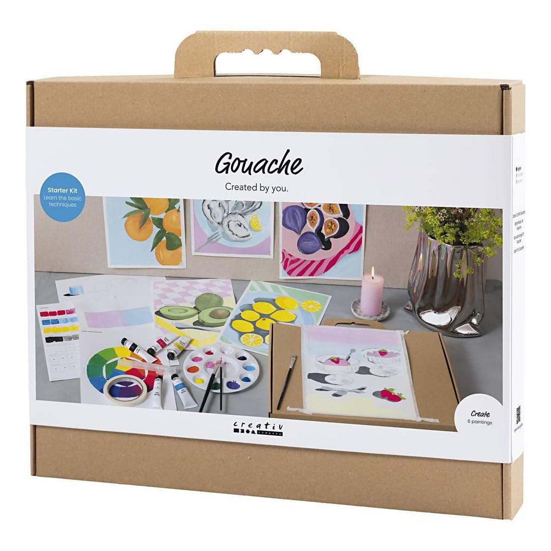 Creativ Company Zestaw do robienia świec DIY wosk sojowy terakota róże