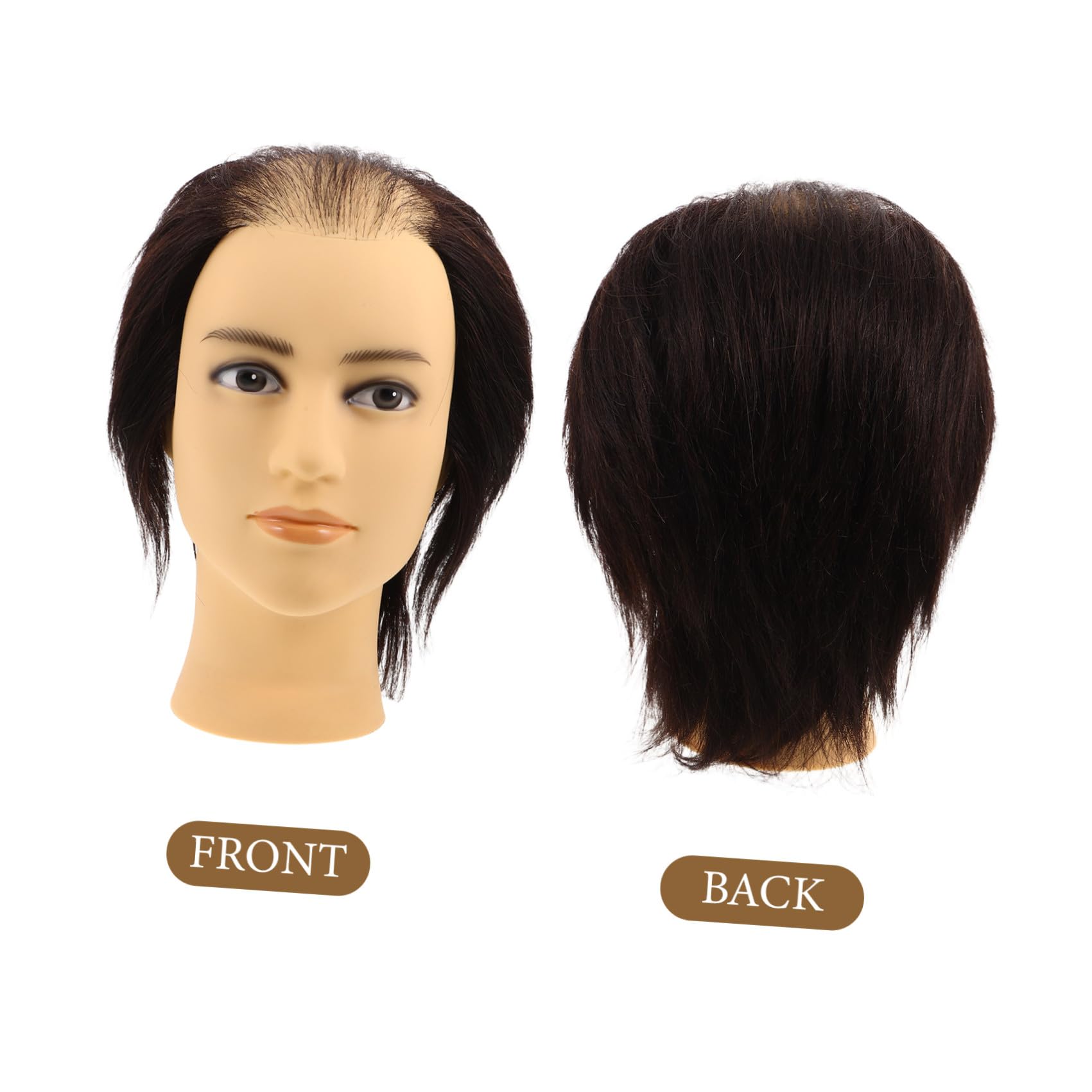 Frisierkopf aus Pvc Schwarz Multifunktionales Übungskopf Modell mit Widerstandsfähigen Strähnen für Anfänger Friseure Friseurschulen und Friseursalon