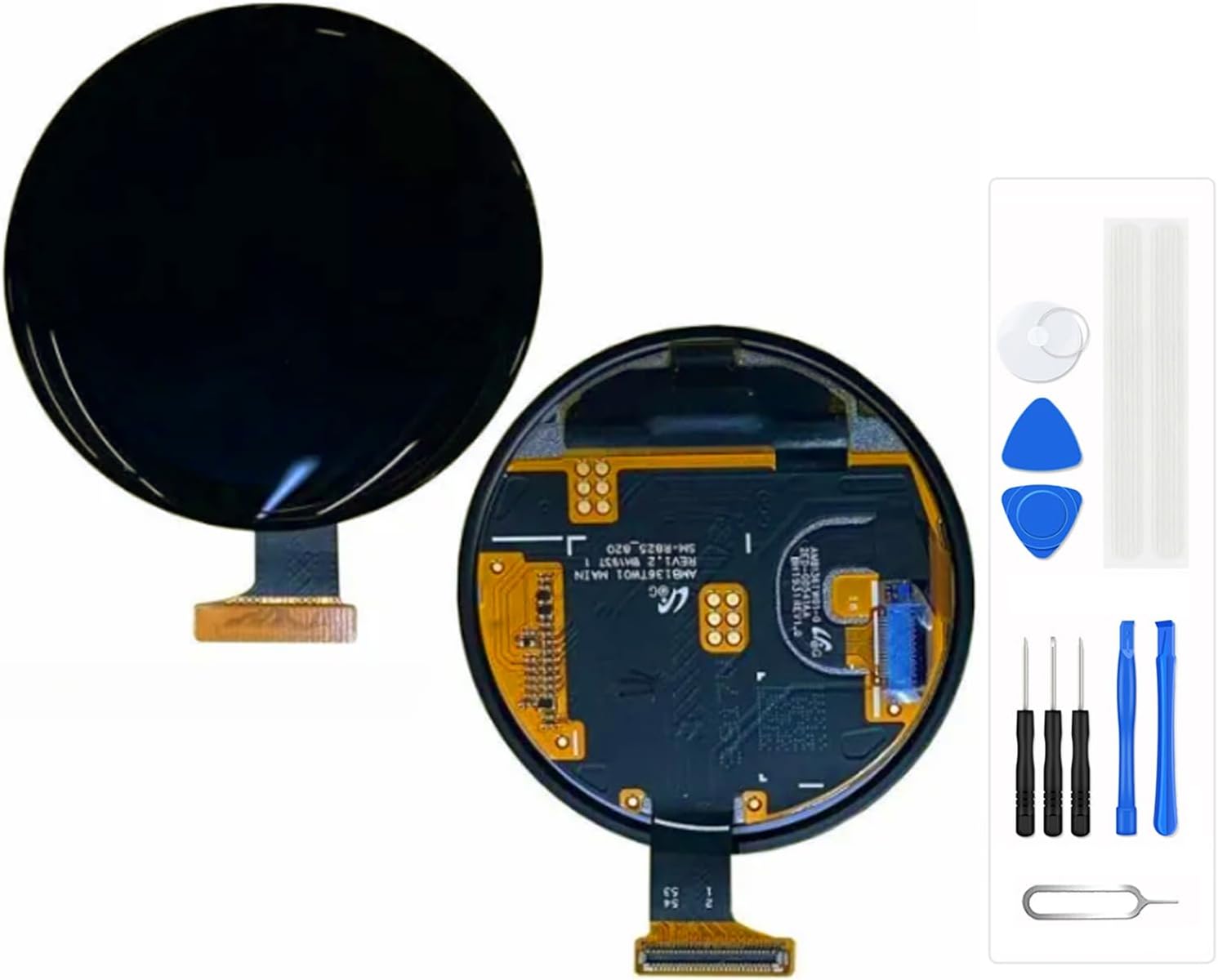 LCD Screen for Galaxy Watch Active 2 R820 R825 44mm Replacement LCD Display Touch Digitizer Assembly (Black)