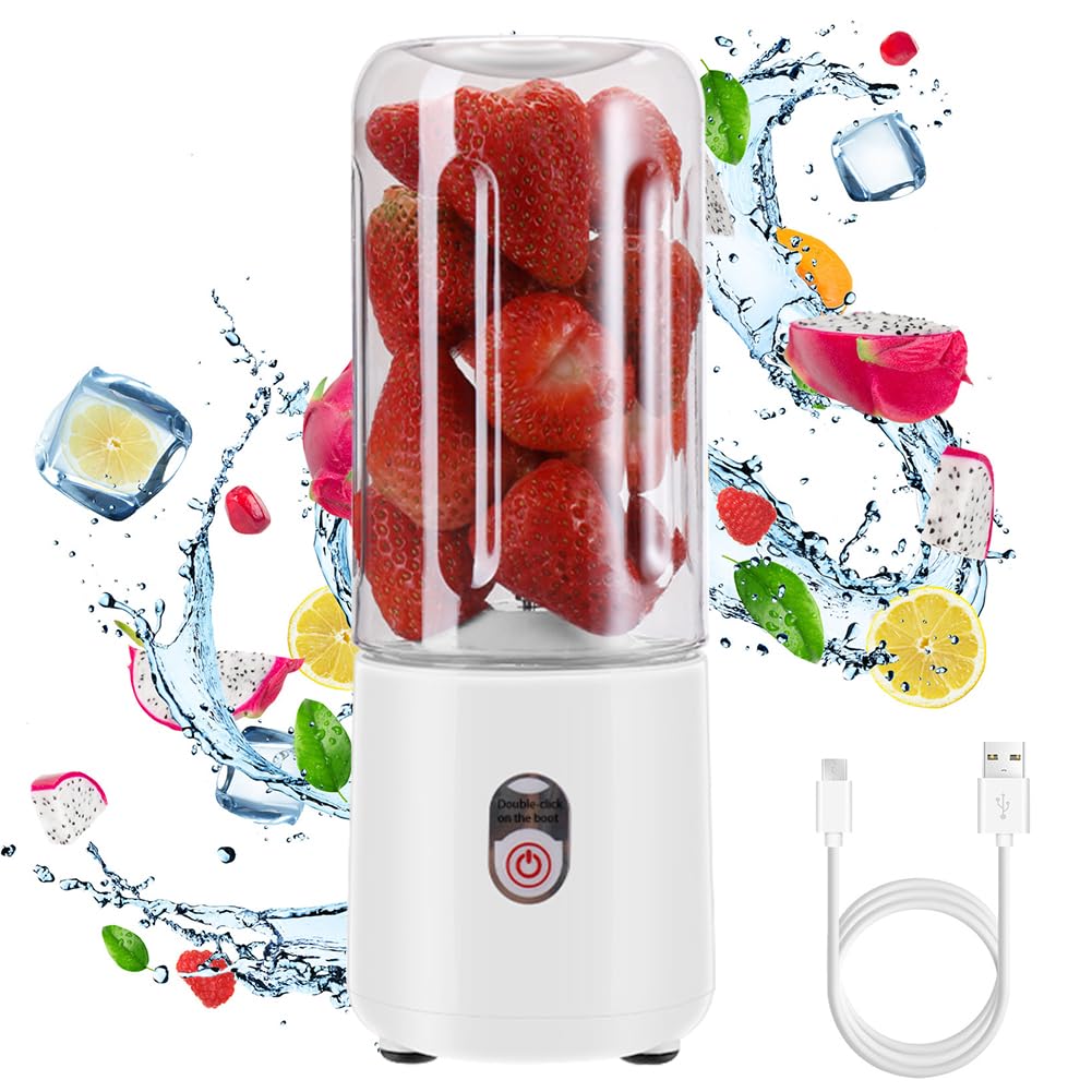 Mini Mixeur Portable USB Rechargeable 380 Ml - 25 000 Tr/min, Lames Inox, Pour Smoothies, Shakes, Salle De Sport