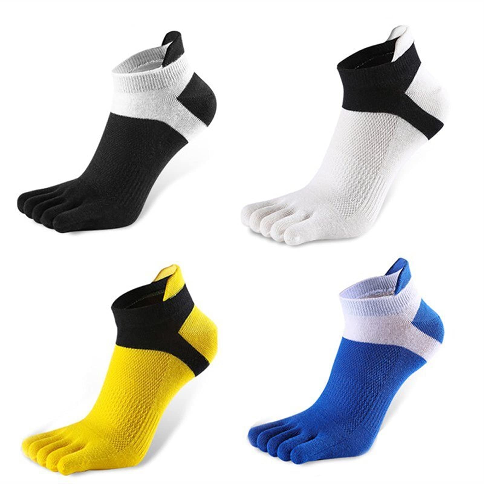 Calcetines for Hombres al Aire Libre Calcetines de algodón Transpirables Deportes Ciclismo Ciclismo Carrito de 1 Dedo Toe Slight Sock Cycling Socks