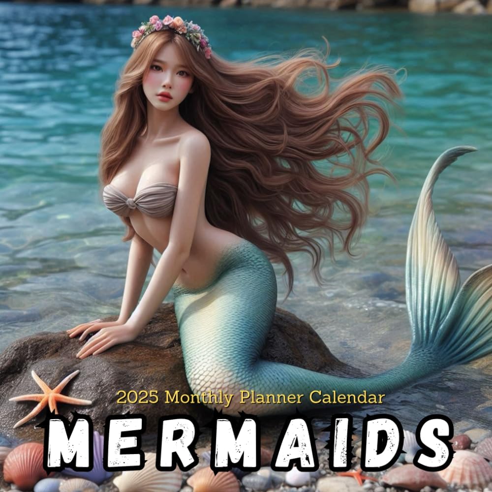 Mermaids 2025: Sirens Monthly Planner Calendar | Cute Calendar for mermaids and Sirens lovers | 12 Months Planner Calendar..