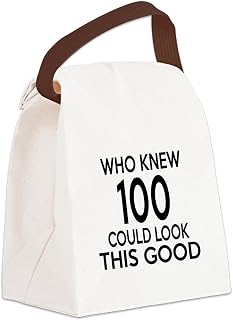 CafePress Who Knew 100 Could Look This Good Canvas Lunch Bag with Strap Handle