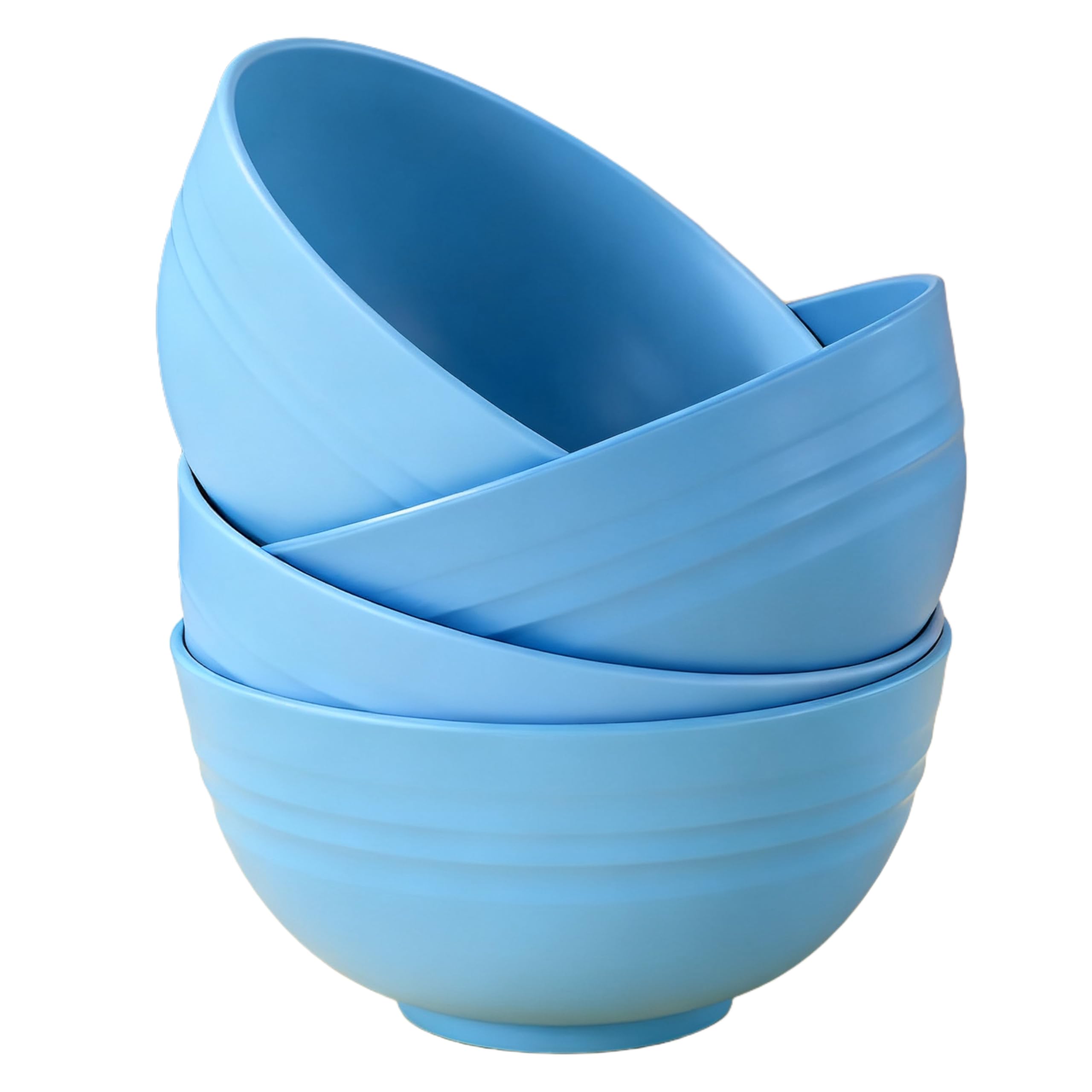 Cereal Bowls Set of 4 Unbreakable Plastic Dishwasher & Microwave Safe