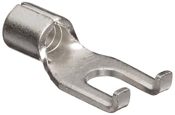 Morris Products 11758 Flange Spade Terminal, Non Insulated, 12-10 Wire Size, #8 Stud Size Pack of 100